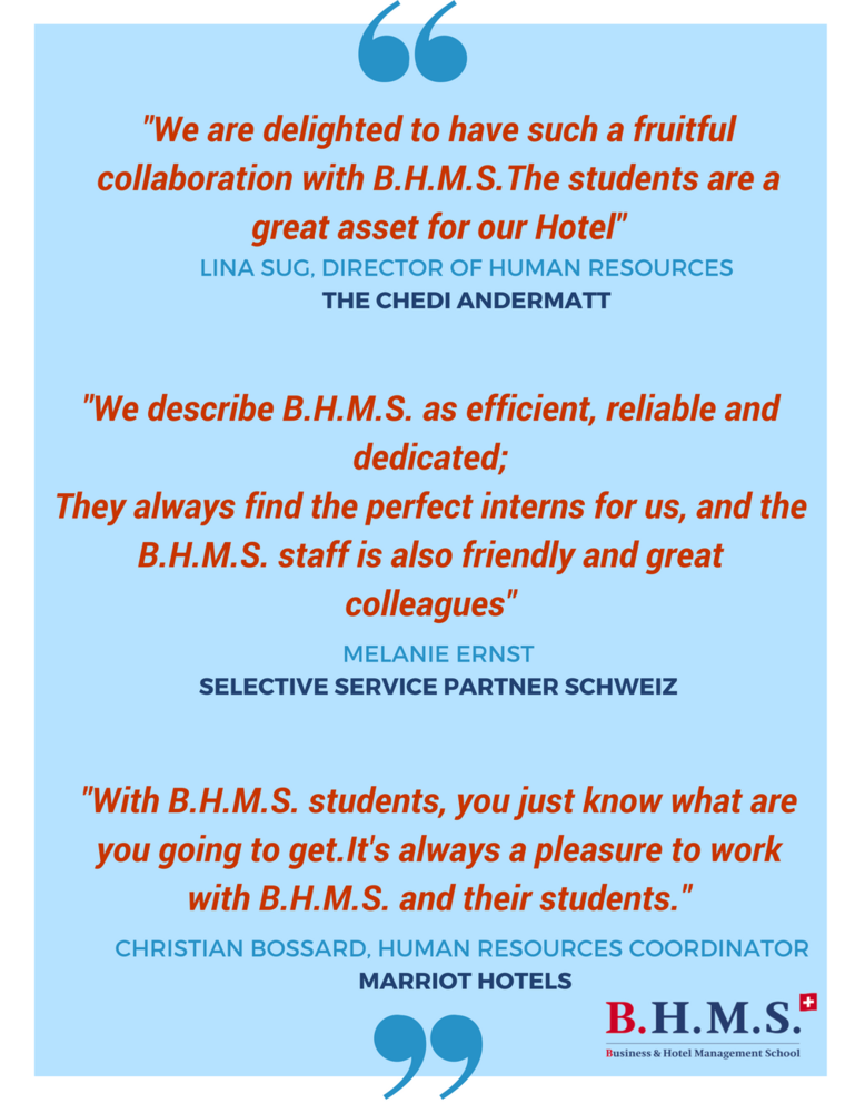 Industry Partners' Feedback on B.H.M.S. Students
